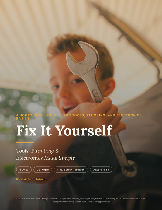 Fix It Yourself guide welcome page explaining the research-backed approach to teaching home repair safety