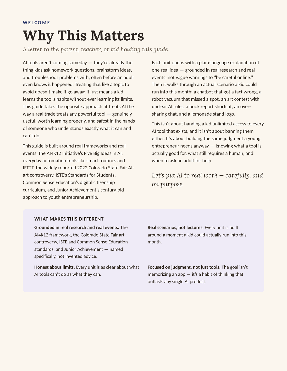 AI Skills for Young Entrepreneurs — Why This Matters, letter about treating AI as a real tool worth learning properly