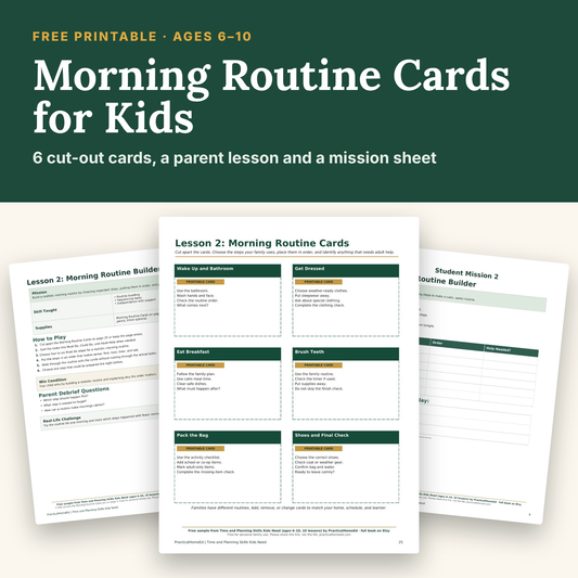 Free Morning Routine Cards for Kids (Printable PDF)