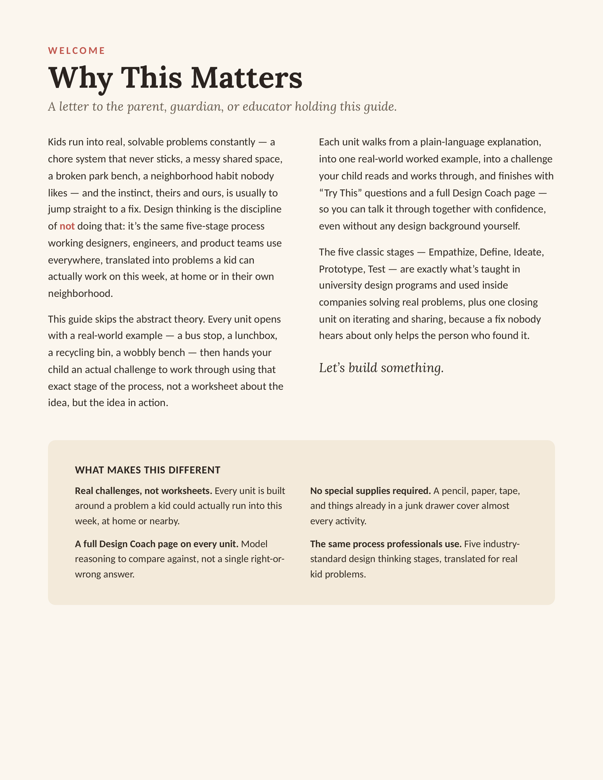 Why This Matters — a letter to parents and educators