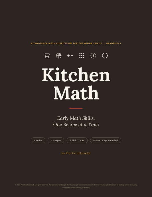 Kitchen Math curriculum cover – Grades K-5