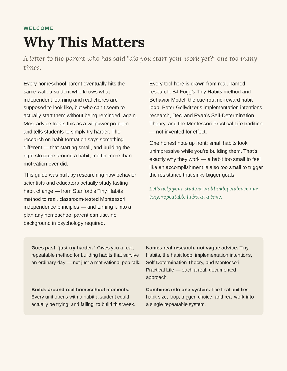 Small Steps guide introduction page